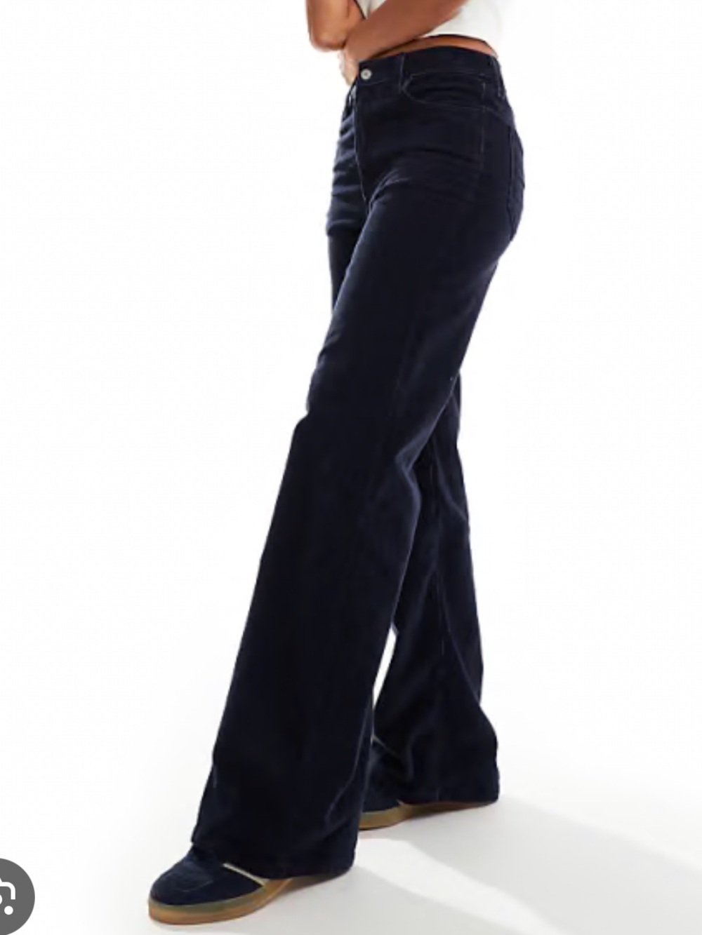 Levi's High-Rise Wide-Leg Corduroy Jeans - Navy Blue